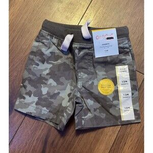 Cat & Jack Camo Shorts NWT Flex Drawstring Pull On Pockets